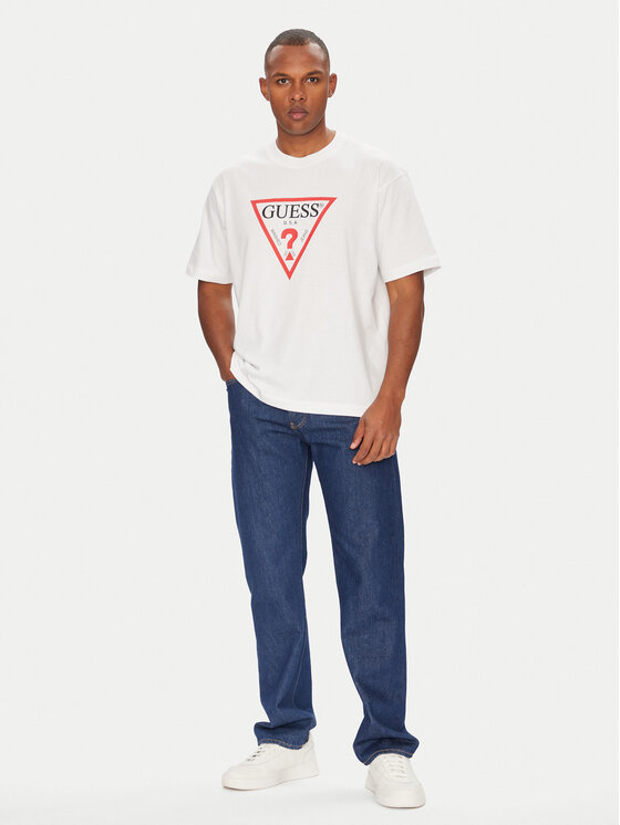 Guess Jeans Guess Jeans Футболка M4YI45 K8FQ4 Білий Oversize