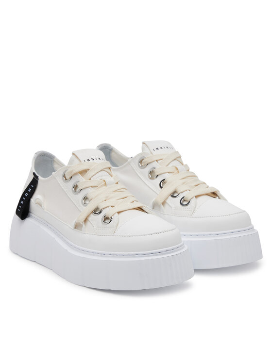 Inuikii Sportbačiai Inuikii Matilda Canvas Low 30102-025 Balta