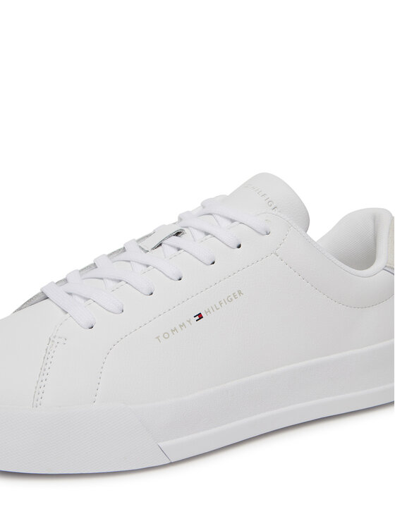 Tommy Hilfiger Tenisice Tommy Hilfiger Th Court Lth Detail Ess FM0FM05367 Bijela