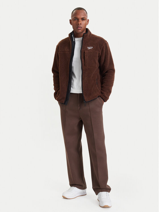 Reebok Reebok Fleecejacke RCC00108 Braun Regular Fit