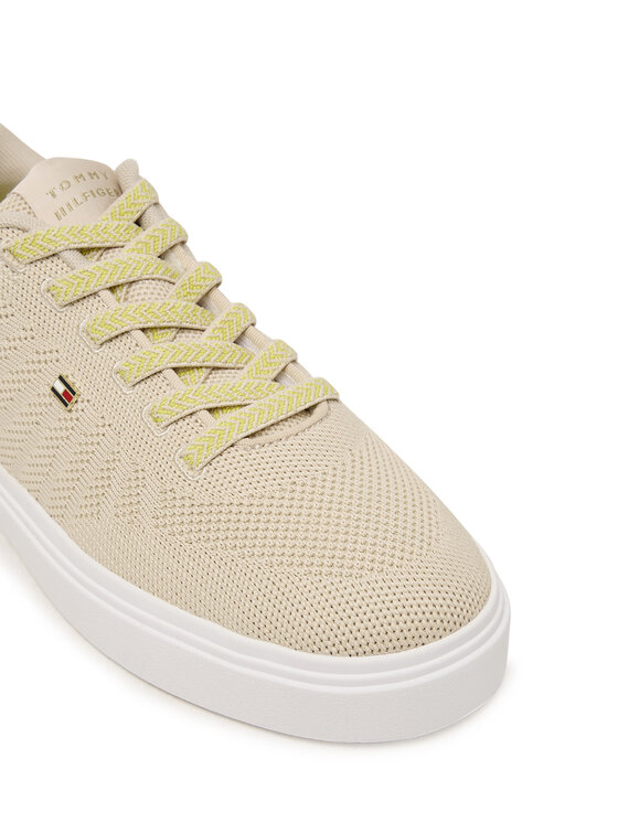 Tommy Hilfiger Сникърси Tommy Hilfiger Knit Cupsole FW0FW09289 Бежов