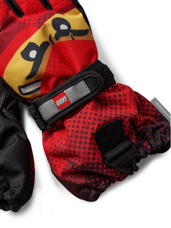 LEGO Lyžařské rukavice LEGO Lwgan 807 11010969 Červená
