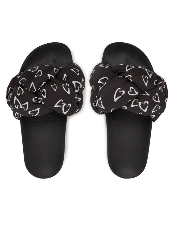 LOVE MOSCHINO Natikači LOVE MOSCHINO JA28312G0MIW100B Črna
