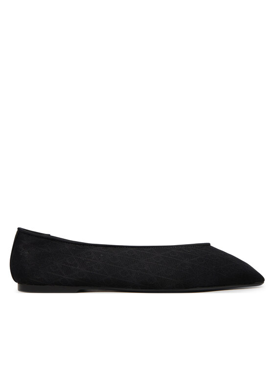 Calvin Klein Balerini Calvin Klein Square Ballerina Aop Mesh HW0HW02937 Negru