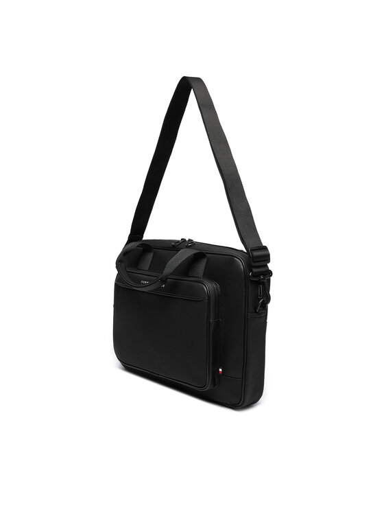 Tommy Hilfiger Τσάντα για laptop Tommy Hilfiger Th Foundation Computer Bag AM0AM13626 Μαύρο
