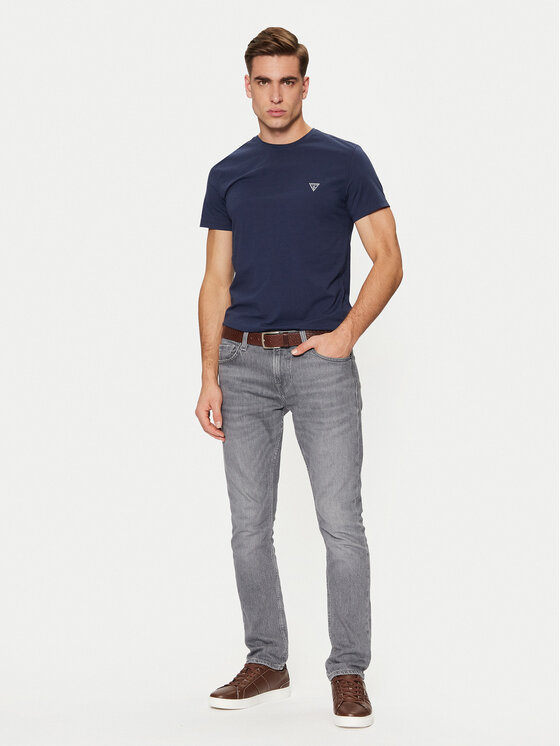 Guess Guess T-Shirt Caleb U97M00 KCD31 Σκούρο μπλε Slim Fit