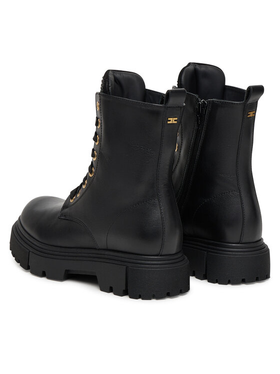 Elisabetta Franchi Черевики туристичні Elisabetta Franchi Lace-Up Bootie F4A5-E0411-1251 D Чорний