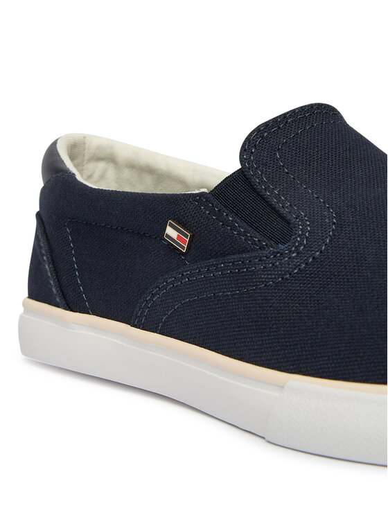 Tommy Hilfiger Teniși Tommy Hilfiger Th Low Profile Slip On FW0FW09103 Bleumarin