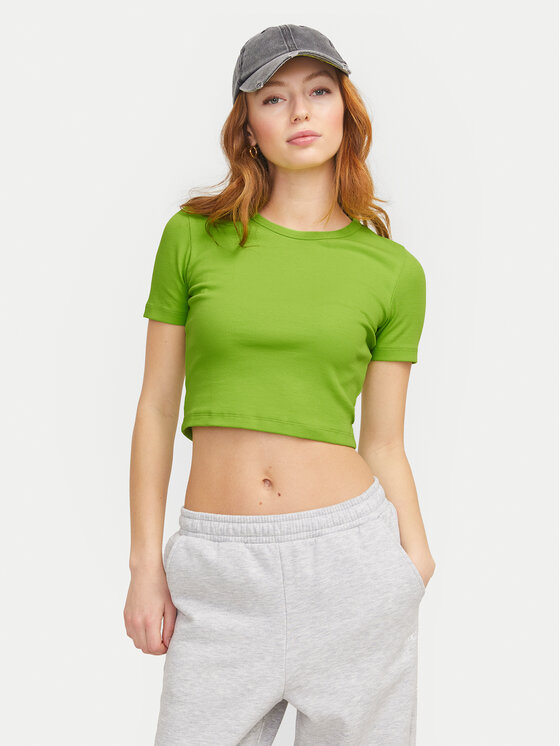 JJXX JJXX Футболка Florie 12217164 Зелений Slim Fit