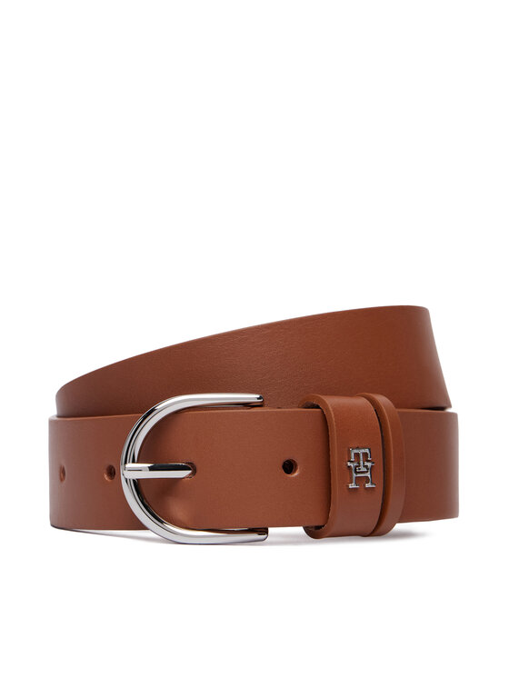 Tommy Hilfiger Pasek Tommy Hilfiger Essential Effortless 3.0 Sv AW0AW18688 Brązowy