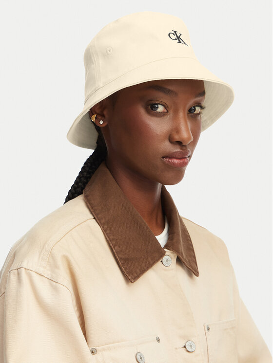 Calvin Klein Klobúk Calvin Klein Bucket LV04F5101G Écru