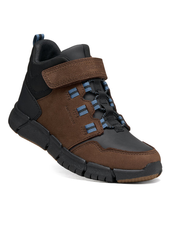 Geox Kotníková obuv Geox J Flexyper Boy B Abx J949XA 033FU C6238 M Tmavě hnědá
