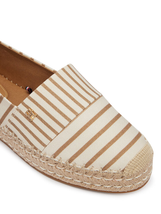 Tommy Hilfiger Espadrile Tommy Hilfiger Th Platform Espadrille Stripes FW0FW09143 Bež