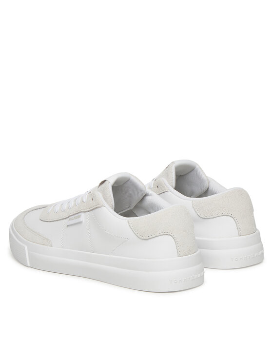 Tommy Hilfiger Laisvalaikio batai Tommy Hilfiger Th Cupset Summer Lth FM0FM05487 Balta