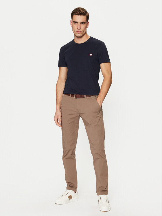 Guess Guess Majica M2YI24 J1314 Mornarsko modra Slim Fit