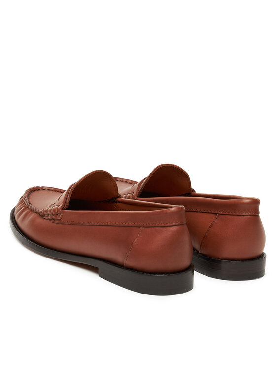 Polo Ralph Lauren Mokasíny Polo Ralph Lauren Calfskin Penny Loafer 818961942001 Hnedá