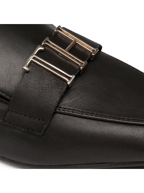 Tommy Hilfiger Loaferke Tommy Hilfiger Polished Tommy Loafer FW0FW05139 Črna