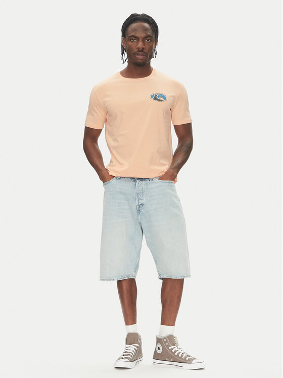 Quiksilver Quiksilver Majica Ev Flower Chaos Ss EQYZT08050 Oranžna Regular Fit