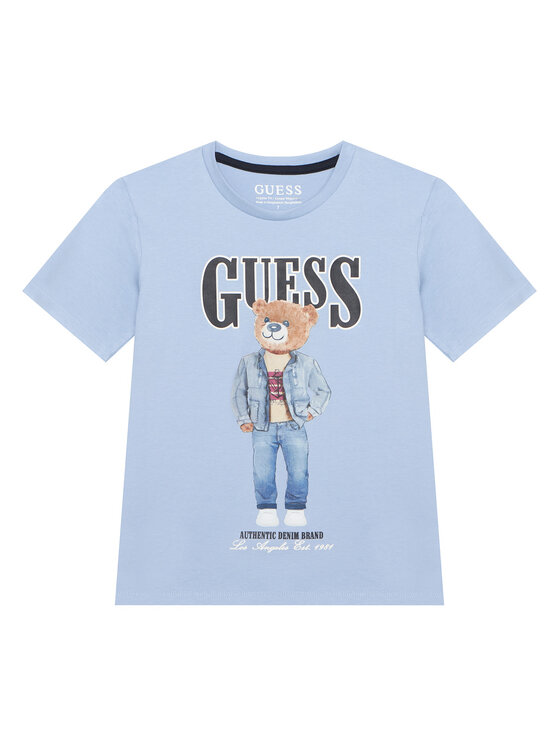 Guess Guess Футболка L6RI11 K8HM4 Блакитний Regular Fit