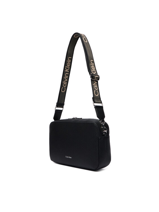 Calvin Klein Borsetta Calvin Klein Webbing 2X Strap Lg Camera Bag LV04F3642G Nero
