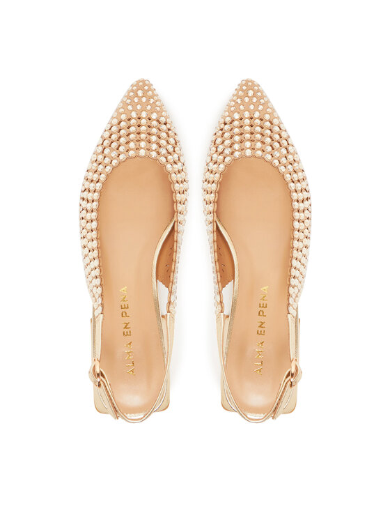 Alma En Pena Czółenka Alma En Pena V250488 Złoty