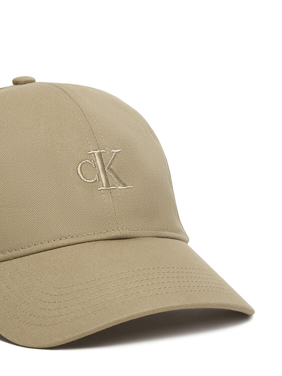 Calvin Klein Kepurė su snapeliu Calvin Klein Monogram Embroidery Baseball Cap LV04G5002G Smėlio