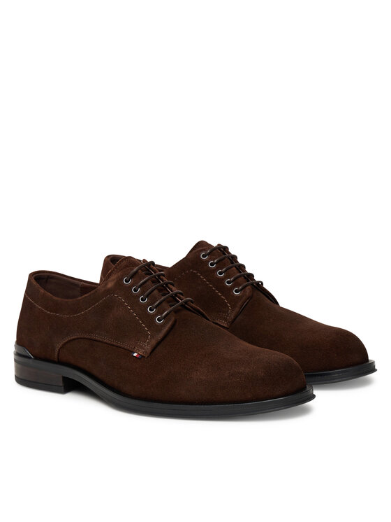 Tommy Hilfiger Cipele Tommy Hilfiger Corporate Derby FM0FM05582 Smeđa