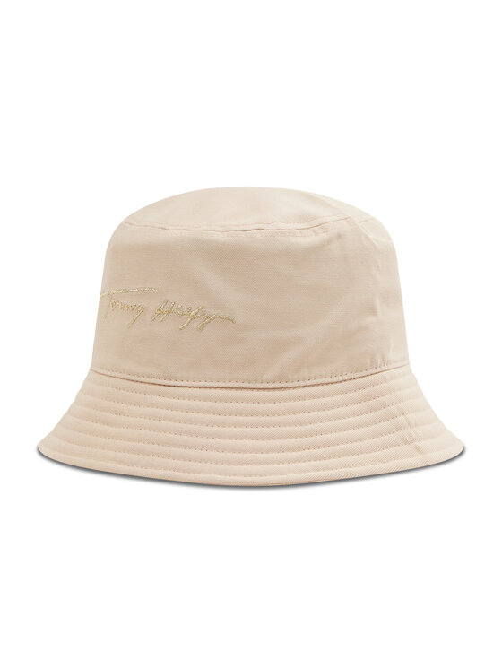 Tommy Hilfiger Cappello Tommy Hilfiger Signature Bucket Hat AW0AW09836 Beige