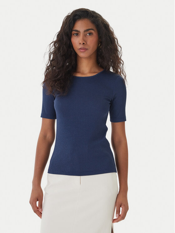 Fracomina Fracomina Camiseta FS26ST7008K420Q7 Azul marino Slim Fit