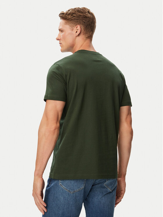 Beverly Hills Polo Club Beverly Hills Polo Club Camiseta P-SS26M-TS414000BTGR Verde oscuro Regular Fit