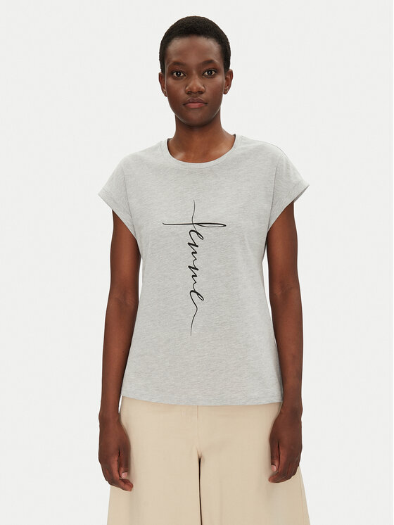 Fransa Fransa T-shirt 20615462 Grigio Regular Fit