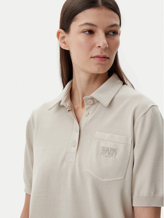 Napapijri Napapijri Поло NP0A4IFJ Бежевий Regular Fit