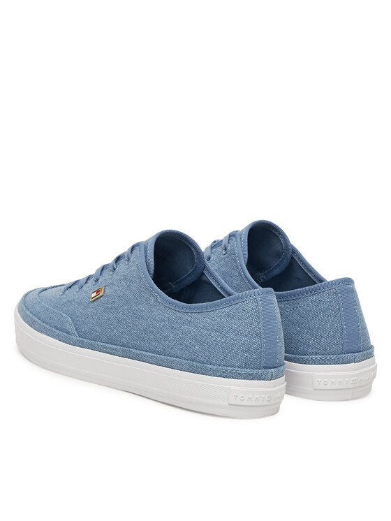 Tommy Hilfiger Zapatillas Tommy Hilfiger Washed Canvas Vulc Sneaker FW0FW08894 Azul