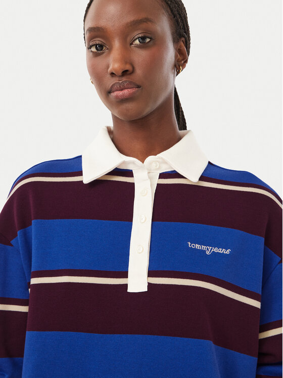 Tommy Jeans Tommy Jeans Polo Script Rugby DW0DW23303 Azul Relaxed Fit