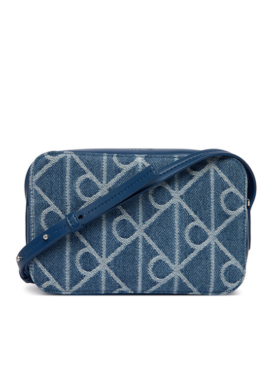 Calvin Klein Τσάντα Calvin Klein Emblem Aop Denim Camera Bag LV04F3430G Μπλε