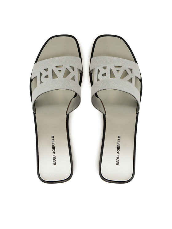 KARL LAGERFELD Шльопанці KARL LAGERFELD Skoot II KL80402 Срібний