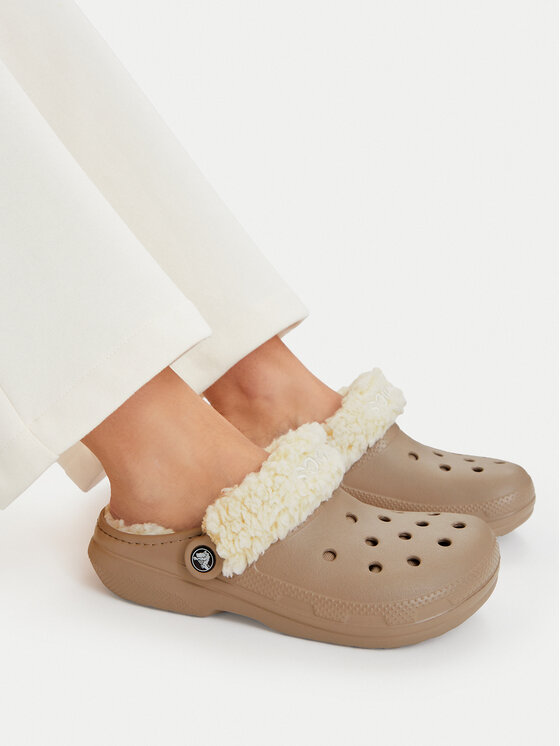 Crocs Шльопанці Crocs Classic Lined Clog 211396 Бежевий