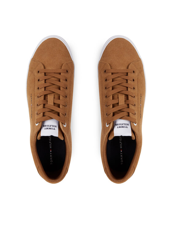 Tommy Hilfiger Superge Tommy Hilfiger Th Hi Vulc Core Low Suede FM0FM04817 Rjava