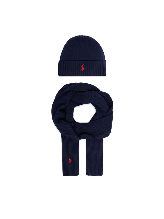 Polo Ralph Lauren Σετ Κασκόλ και Σκούφος Polo Ralph Lauren 7,10951E+11 Σκούρο μπλε