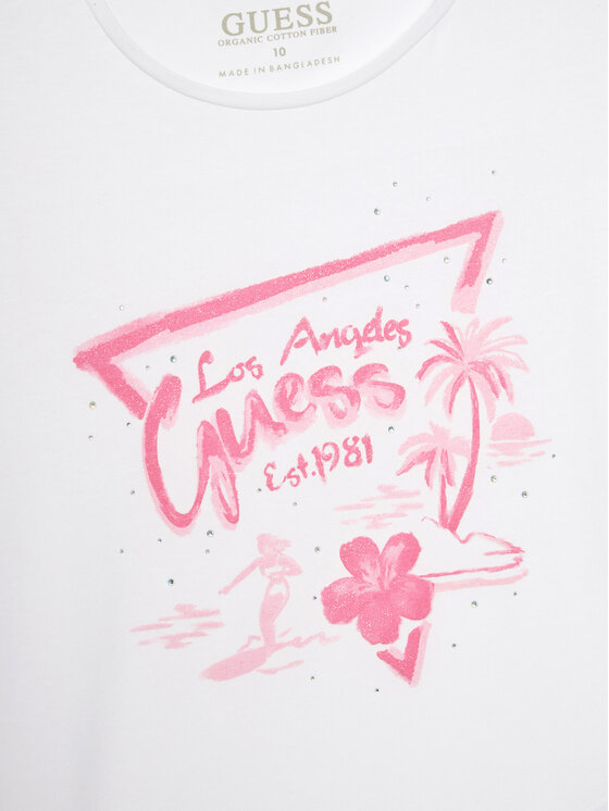 Guess Guess Футболка J5GI30 K6YW4 Білий Regular Fit