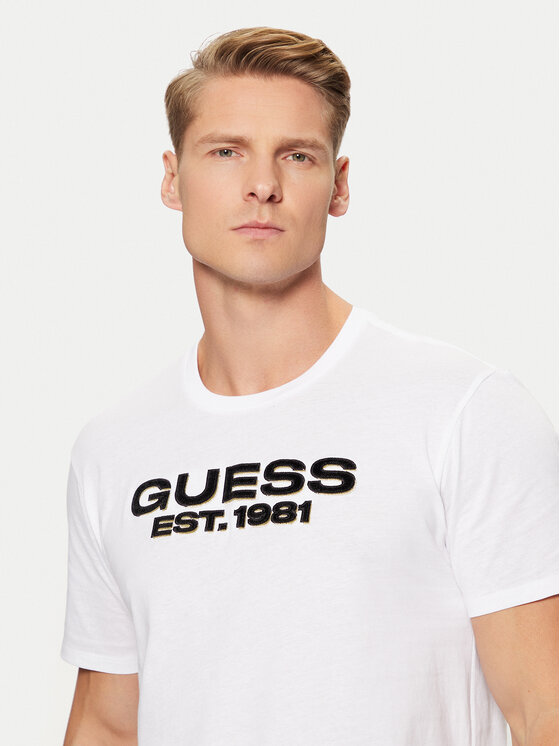 Guess Guess T-shirt M5RI50 K9RM1 Bijela Regular Fit