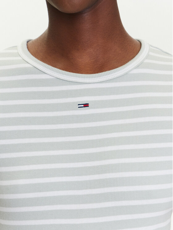 Tommy Jeans Tommy Jeans T-shirt Essential DW0DW17383 Verde Slim Fit