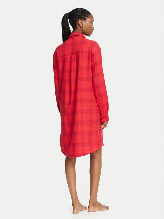 HUGO HUGO Camisón Flannel Nighty 50570219 Rojo Relaxed Fit