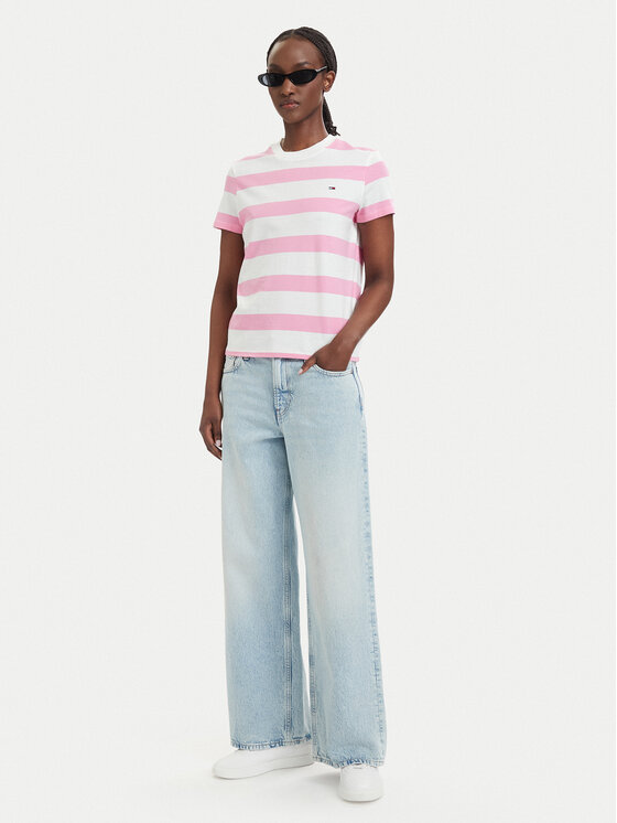 Tommy Jeans Tommy Jeans Camiseta Flag DW0DW23801 Rosa claro Regular Fit