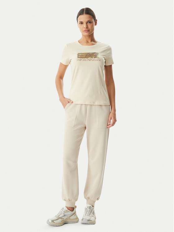 EA7 Emporio Armani EA7 Emporio Armani Camiseta 7W001093 AF10373 U1088 Beis Regular Fit