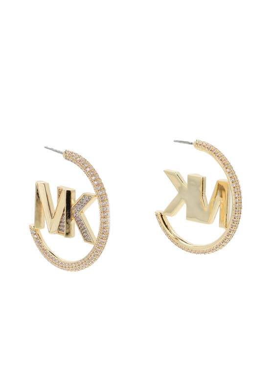 Michael Kors Náušnice Michael Kors Pavé Logo Hoop Earrings MKJ7786710 Zlatá