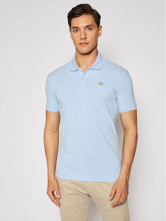 La Martina La Martina Polo Piquet CCMP02 PK001 Γαλάζιο Slim Fit