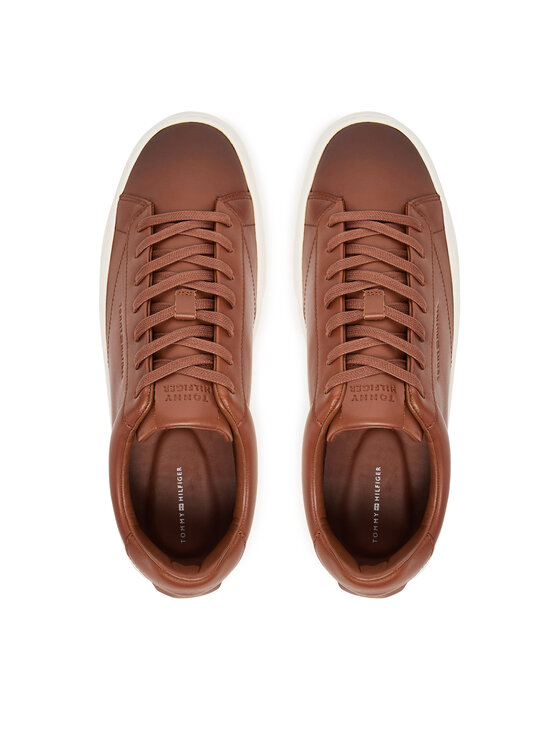 Tommy Hilfiger Sneakersy Tommy Hilfiger Premium Dress Cupsole Cognac FM0FM05771 Hnedá