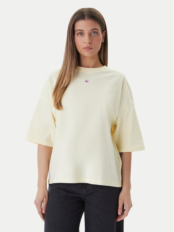 Calvin Klein Jeans Calvin Klein Jeans Póló LV047D204G Sárga Oversize