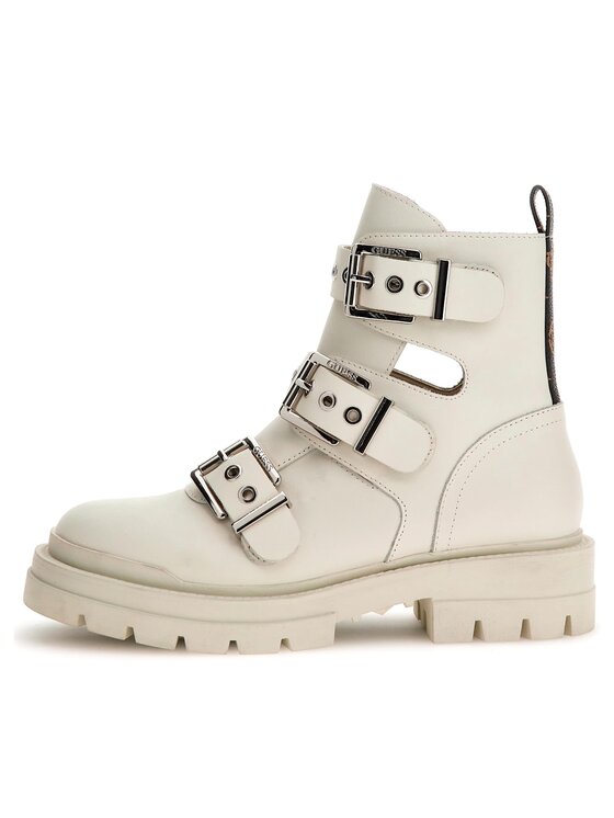 Guess Botki Guess FL7OBI LEA10 Écru
